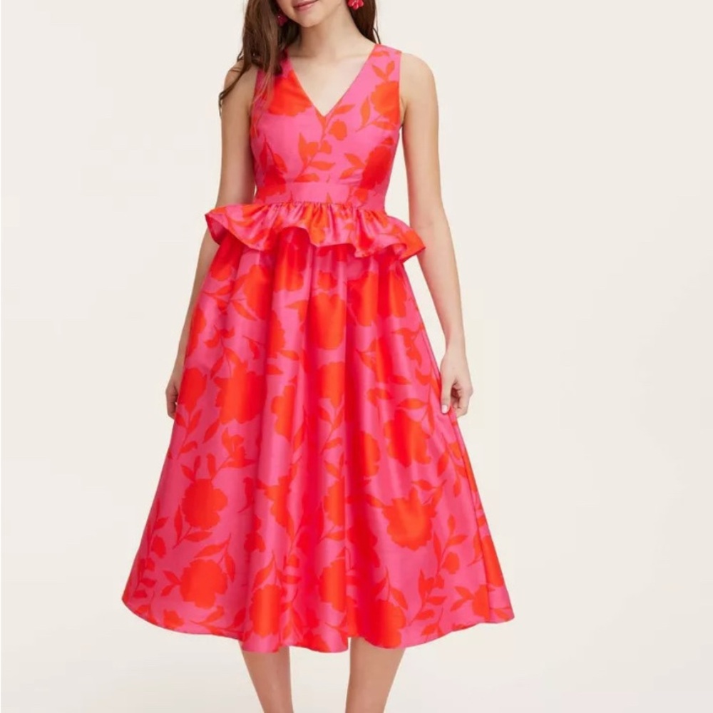 Elegant Pink Floral Dress